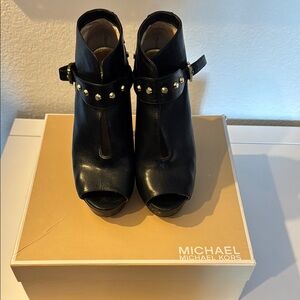 Michael Kors Black Women's Shoes- Ailee Open Toe